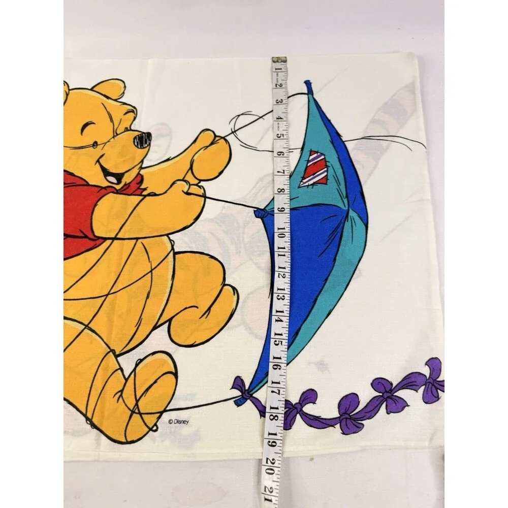 Vintage Disney 90's pillowcase case Winnie The Pooh Tigger Pouncing Fall Leaves!